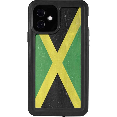 Jamaica Flag Distressed iPhone 12 Waterproof Case